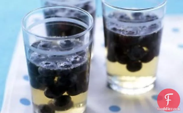 Grape Gelatin With Blueberries