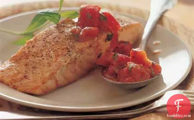 Roast Salmon with Tomatoes and Tarragon