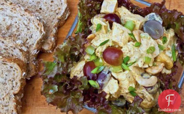 Curried Chicken Salad With Grapes & Cashews