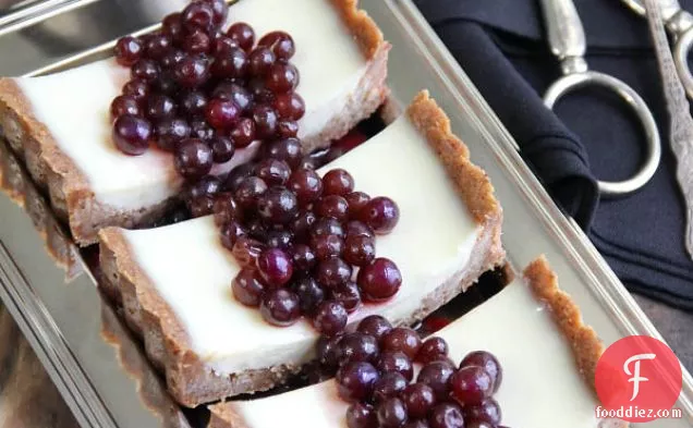 Panna Cotta Tart With Marinated Table Grapes