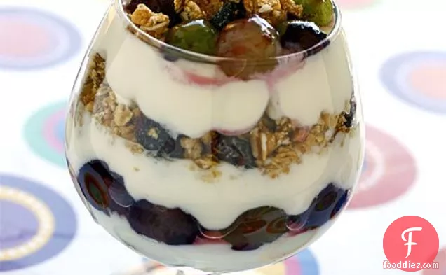 Fruit And Yogurt Parfait Recipe (grapes And Granola Parfait)