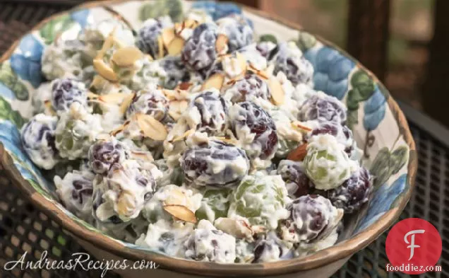 Creamy Grape Salad With Almonds