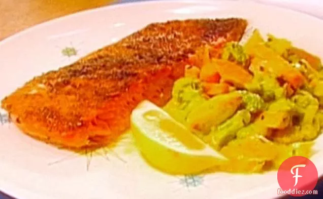 Broiled Salmon with AB's Spice Pomade