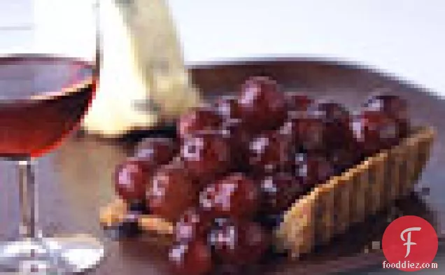 Port-Glazed Grape Tarts with Pecan Crust
