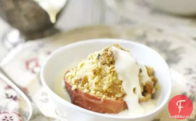 Baked Stuffed Apples With Crumble Topping