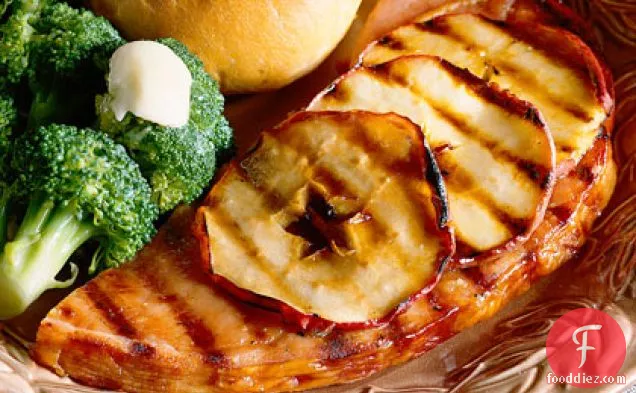 Grilled Ham and Apples