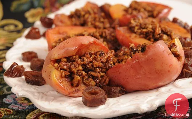 Sugar-free Pan-roasted Apples With Pecan Stuffing