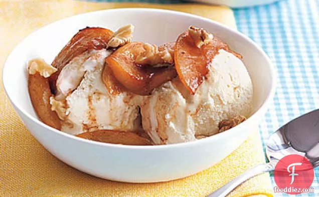 Maple Apples with Ice Cream