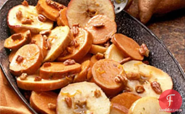 Baked Sweet Potatoes & Apples With Pecan Butter