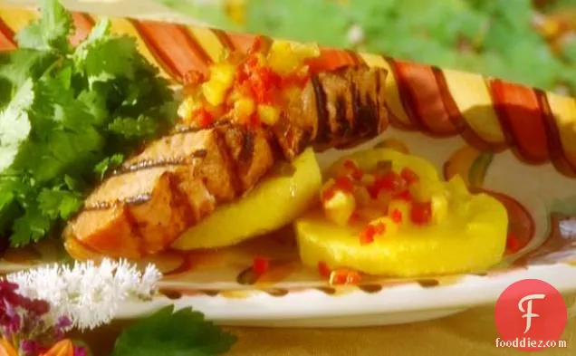 Maple-Glazed Salmon with Pineapple Salsa