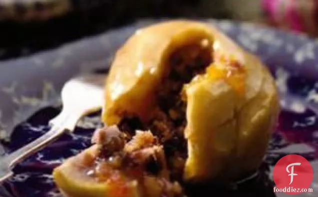 Baked Apples With Dried Fruits & Walnuts