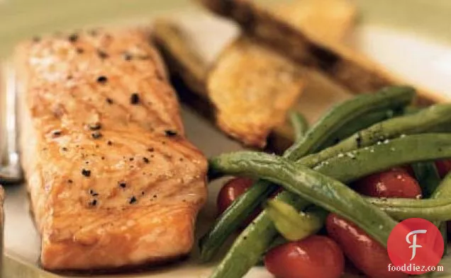 Roasted Salmon with Fresh Vegetables