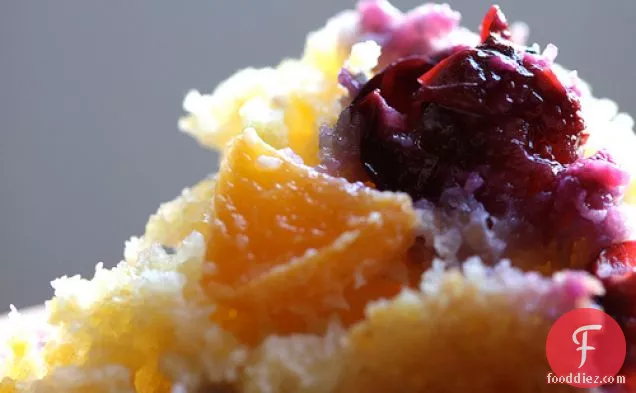Brown Butter Cornbread Muffins With Fresh Blueberries And Apricots