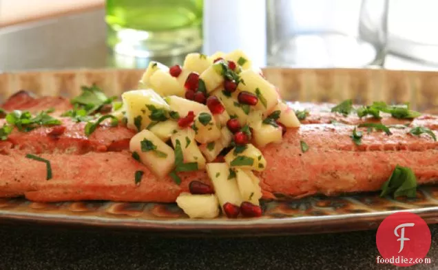 Salmon With Pineapple-pomegranate Salsa