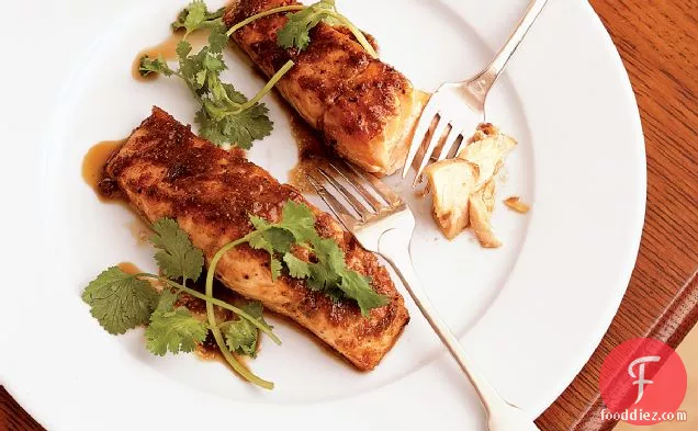Pan-Roasted Salmon with Soy-Ginger Glaze