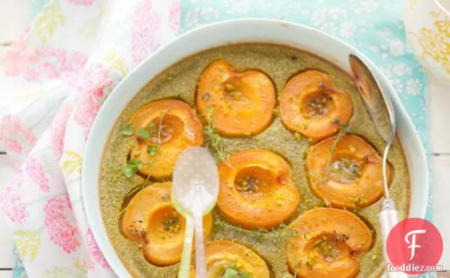 Gluten And Dairy Free Apricot And Pistachio Clafoutis