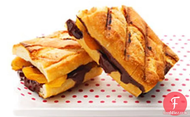 Grilled Chocolate And Apricot Sandwiches