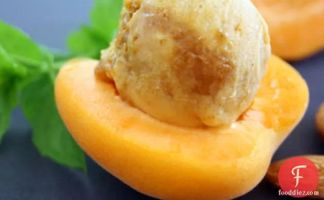 Roasted Apricot Ice Cream With Almond Praline Ripple Best Li