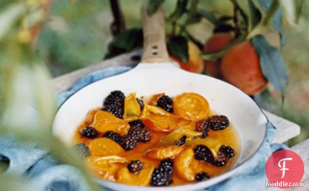 Skillet-roasted Apricots And Blackberries