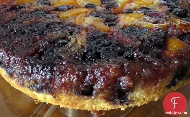 Apricot Blueberry Upside-down Cake