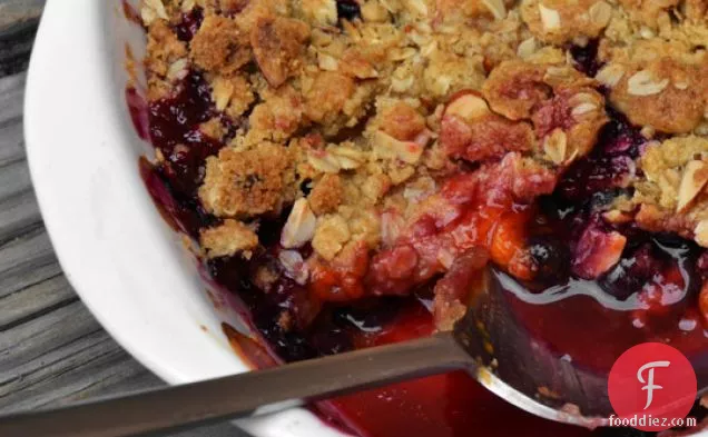 Blueberry And Apricot Crumble