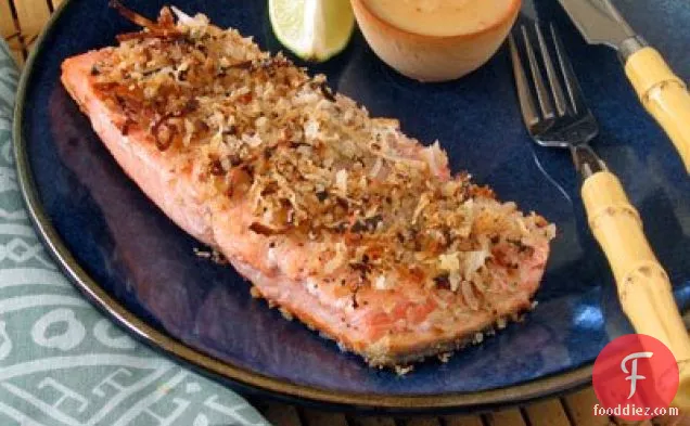 Coconut-crusted Salmon With Coconut Chili Sauce