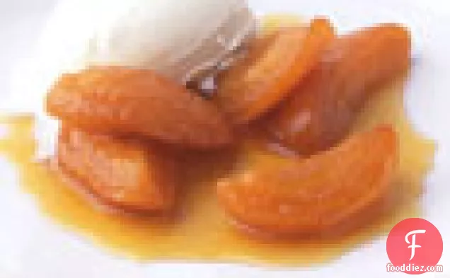Apricots In Caramel Cognac Sauce