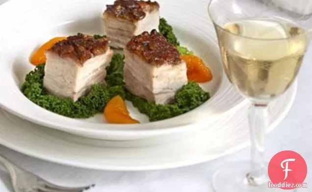 Crisp Pork Belly With Spiced Apricots