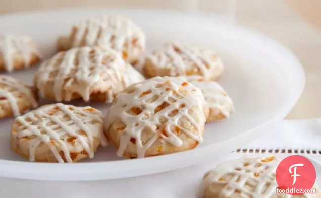Apricot and Nut Cookies with Amaretto Icing