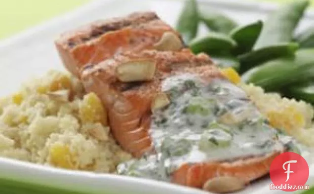 Cashew Salmon With Apricot Couscous