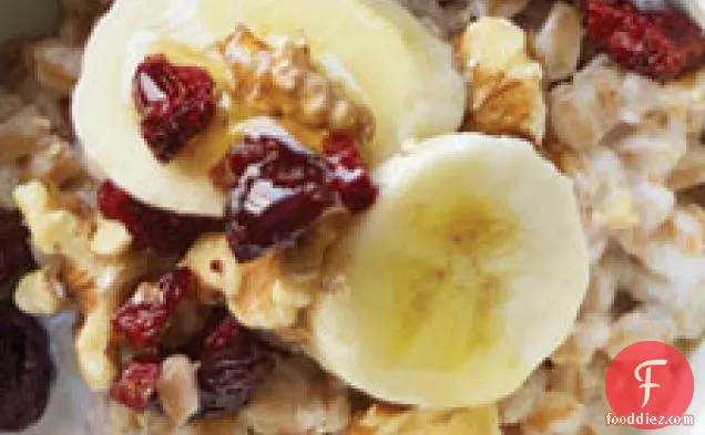 Farro With Bananas, Walnuts, And Dried Cranberries