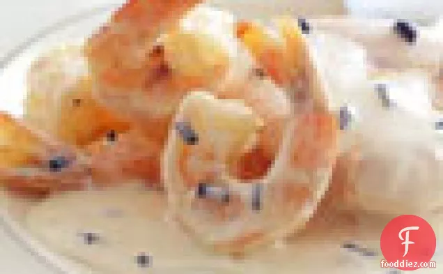 Poached Salmon with Truffles and Shrimp in Cream Sauce