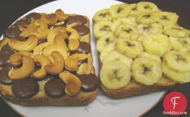 Banana Chocolate Cashew Panini