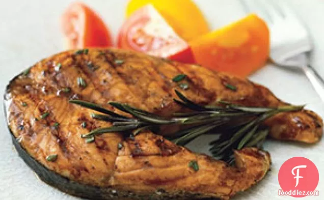 Salmon Steak With Orange-balsamic Glaze
