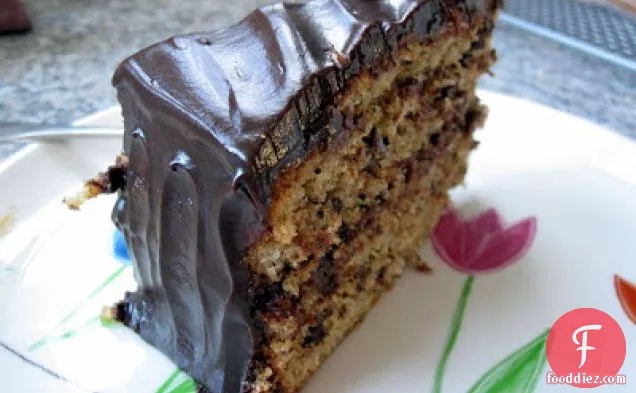 Banana Chocolate Chip Layer Cake With Mocha Frosting