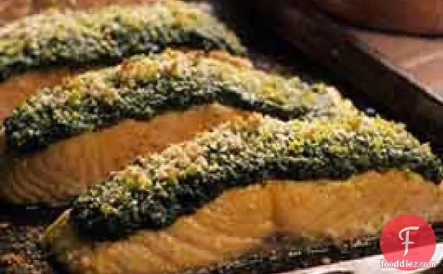 Pesto-crusted Salmon
