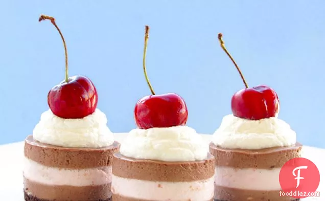 Mini Black Forest Cheesecakes