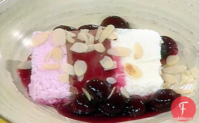 Neapolitan Ice Cream with Cherry Sauce