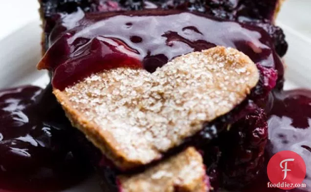 Black And Blueberry Heart Pie