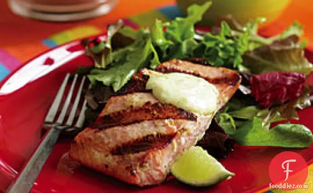 Grilled Salmon With Wasabi-ginger Mayonnaise