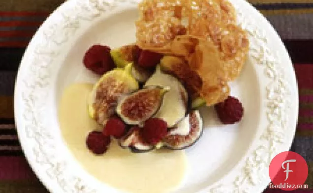 Figs And Raspberries With Lavender-honey Cream