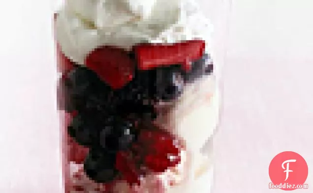 Mixed Berry and Cassis Sundaes