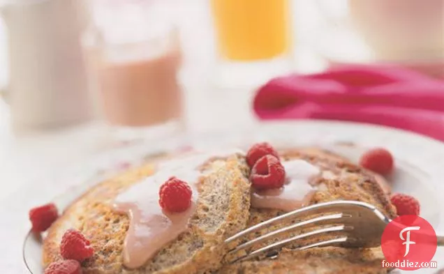 Whole Grain Pancakes With Berry Cream Syrup