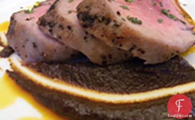 Grilled Pork Tenderloin With Black Walnut Mole Sauce