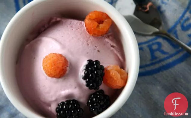 Blackberry Buttermilk Ice Cream