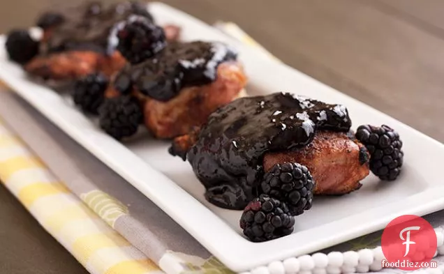 Five-spice Grilled Chicken Thighs With Blackberry Glaze