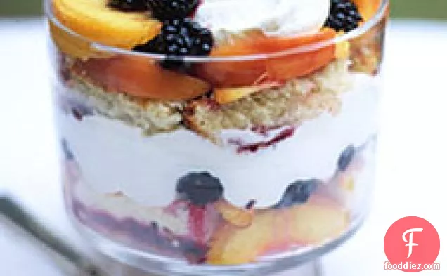 Blackberry-peach Trifle