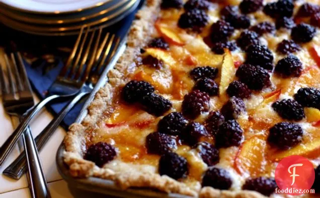 Nectarine Blackberry Slab Pie