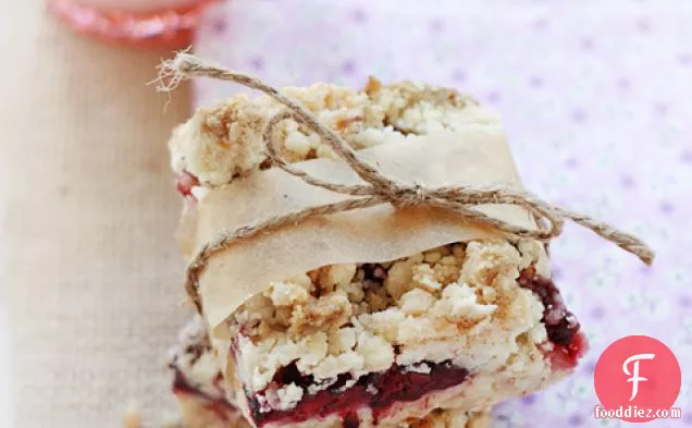 Vegan Blackberry Coconut Crumble Bars