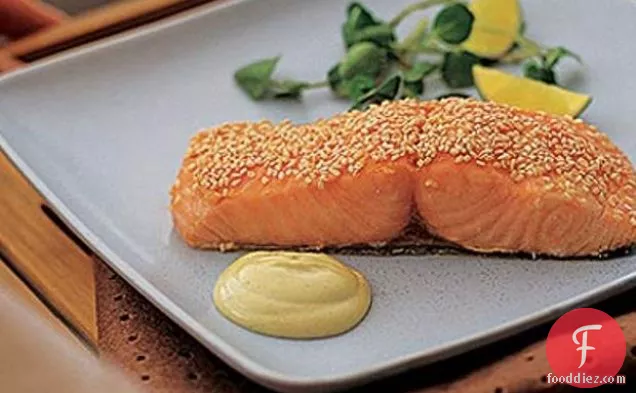 Salmon With Wasabi Mayo